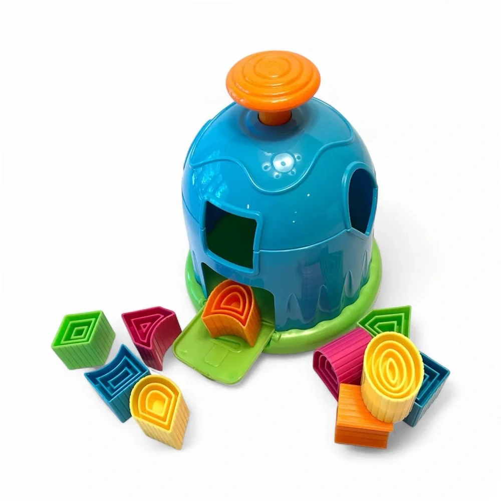 Fat Brain Toys Shape Factory & Blocks 24m+ Toddler Learning Sensory Toy Puzzle